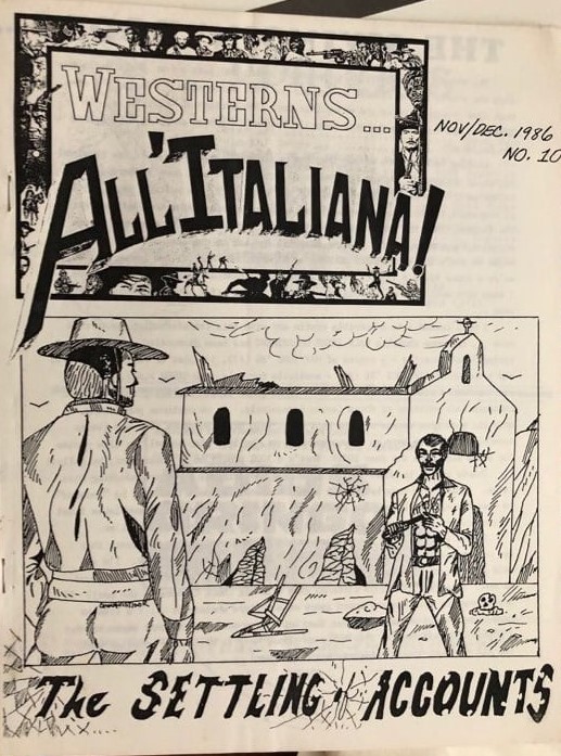 WESTERNS... ALL ITALIANA magazine side cover Issue 10  November/December 1986