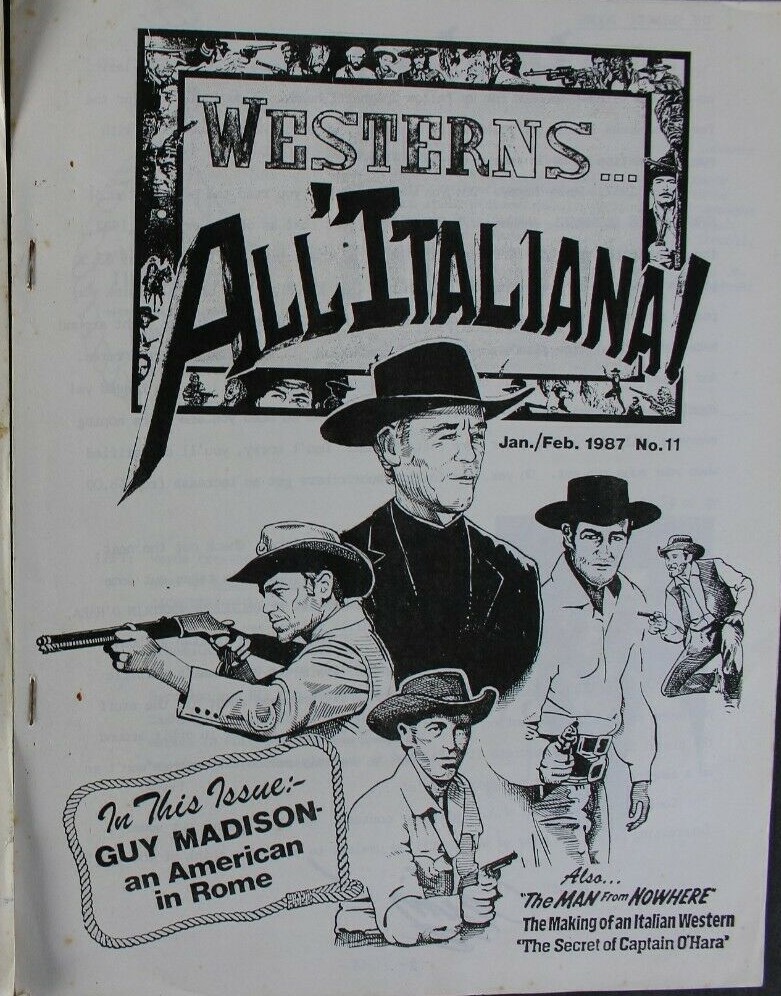 WESTERNS... ALL ITALIANA magazine side cover Issue 11  January/February 1987