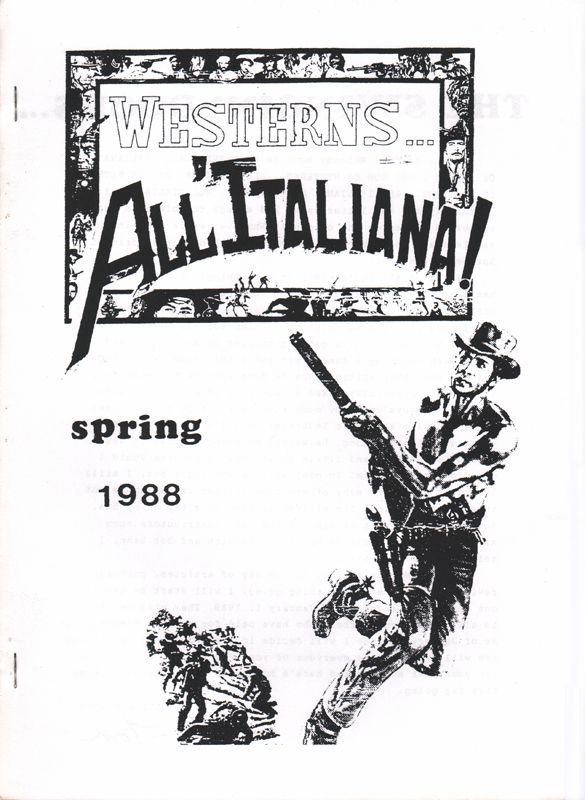 WESTERNS... ALL ITALIANA magazine side cover Issue 17 Spring 1988