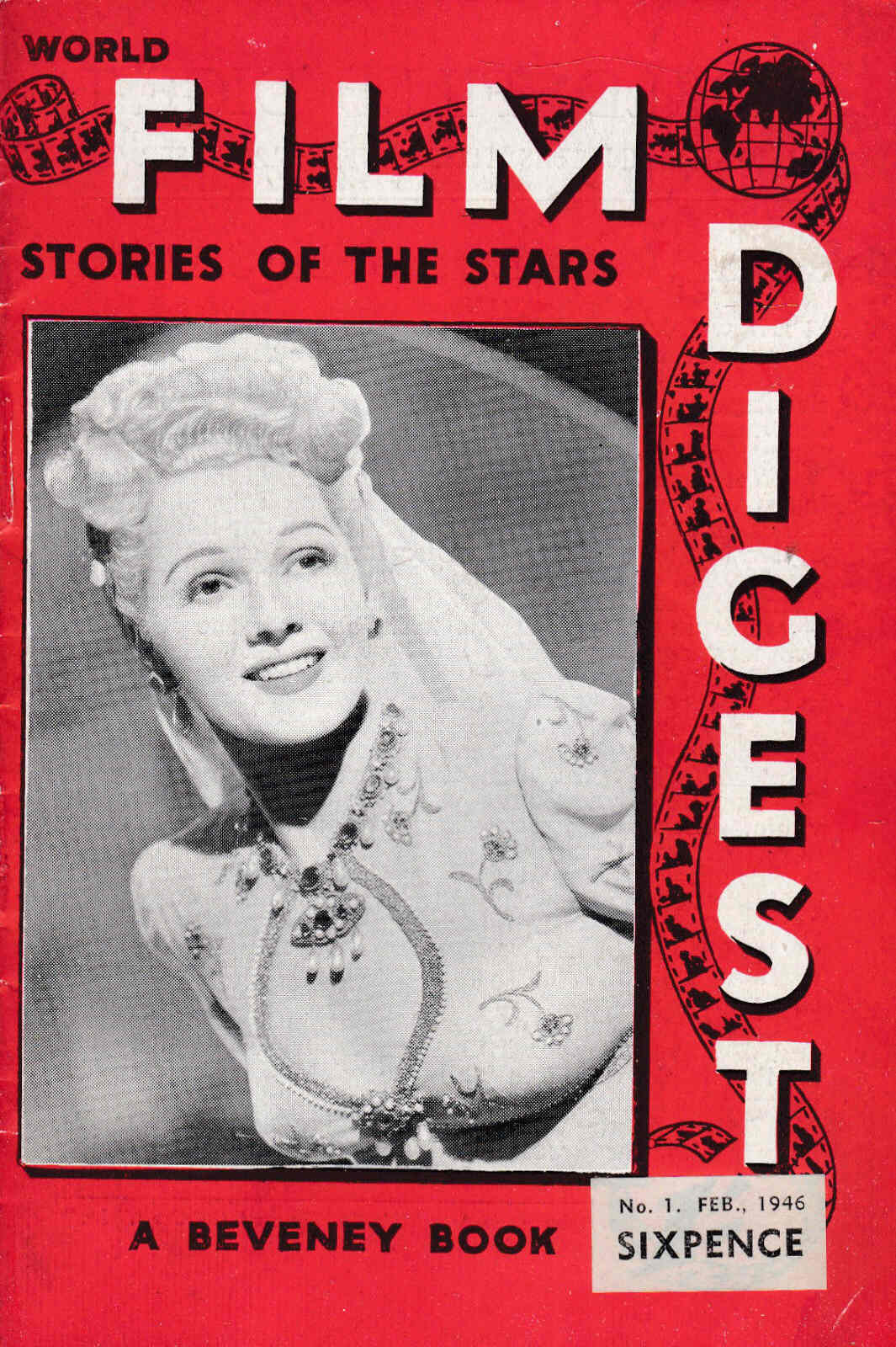 WORLD FILM DIGEST magazine side cover Issue 1 February 1946