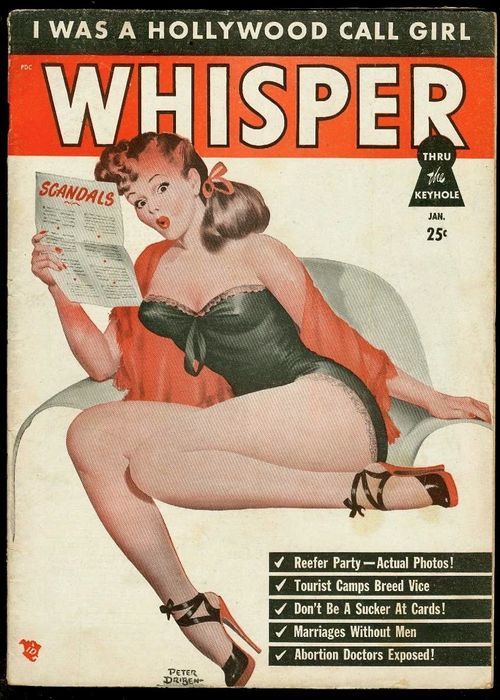 WHISPER magazine side cover  Vol 2 No 5 January 1949