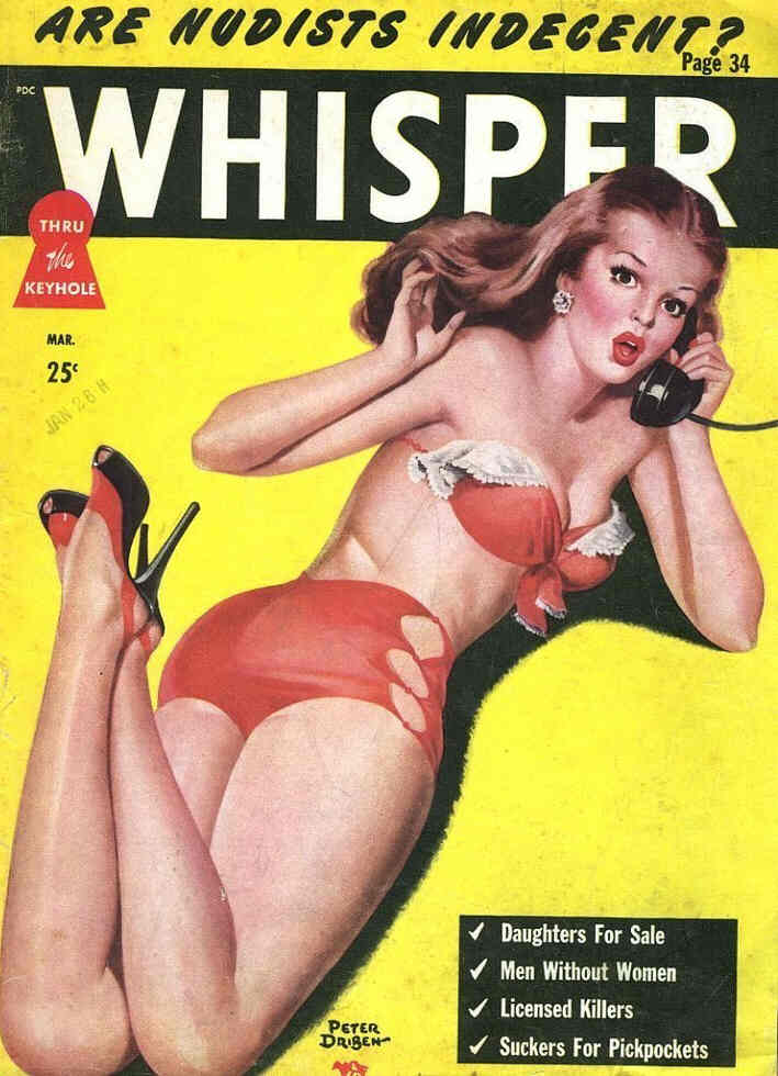 WHISPER magazine cover  Vol 2 No 6 March 1949