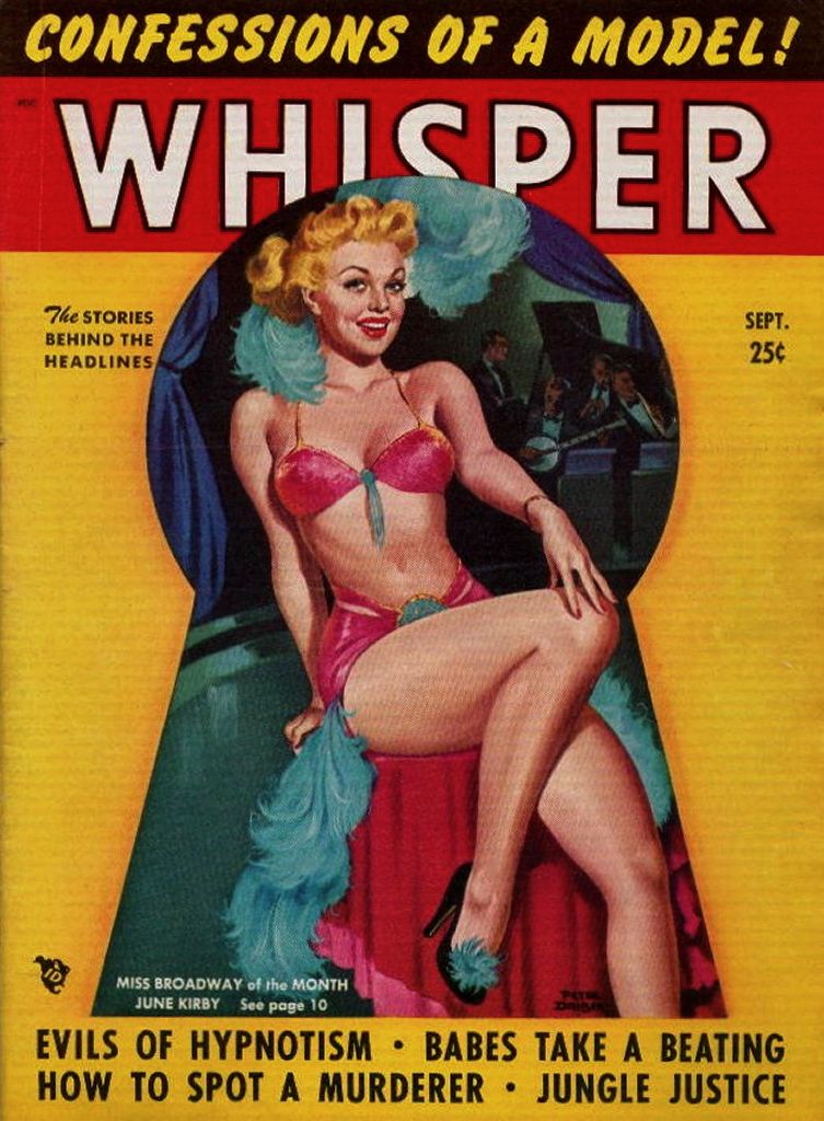 WHISPER magazine side cover  Vol 4 # 2 September 1950