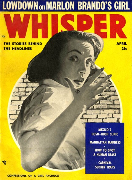 WHISPER magazine side cover April 1955