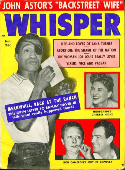 WHISPER magazine side cover January 1956
