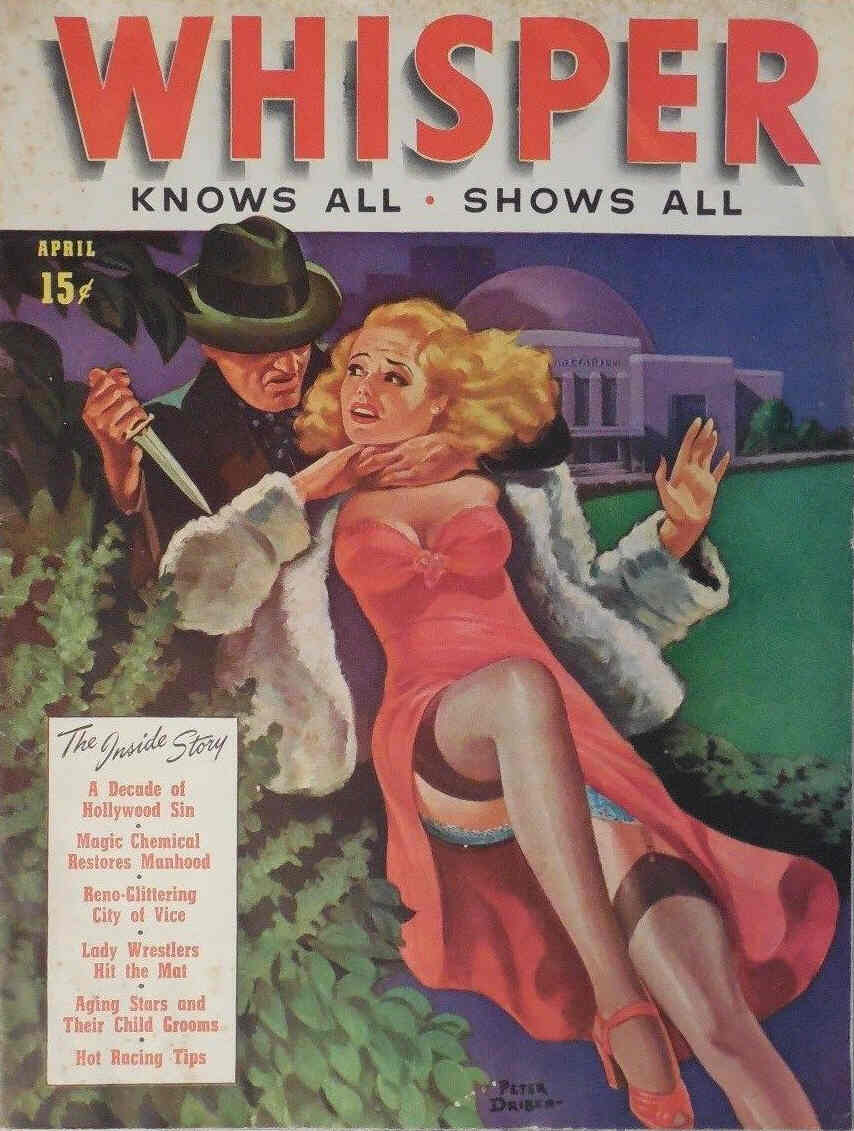WHISPER magazine side cover Issue 1 April 1946