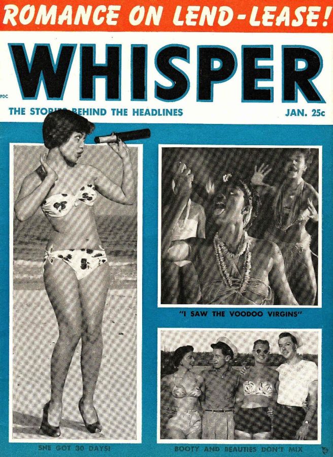 WHISPER magazine cover  Vol 7 No 4 January 1954