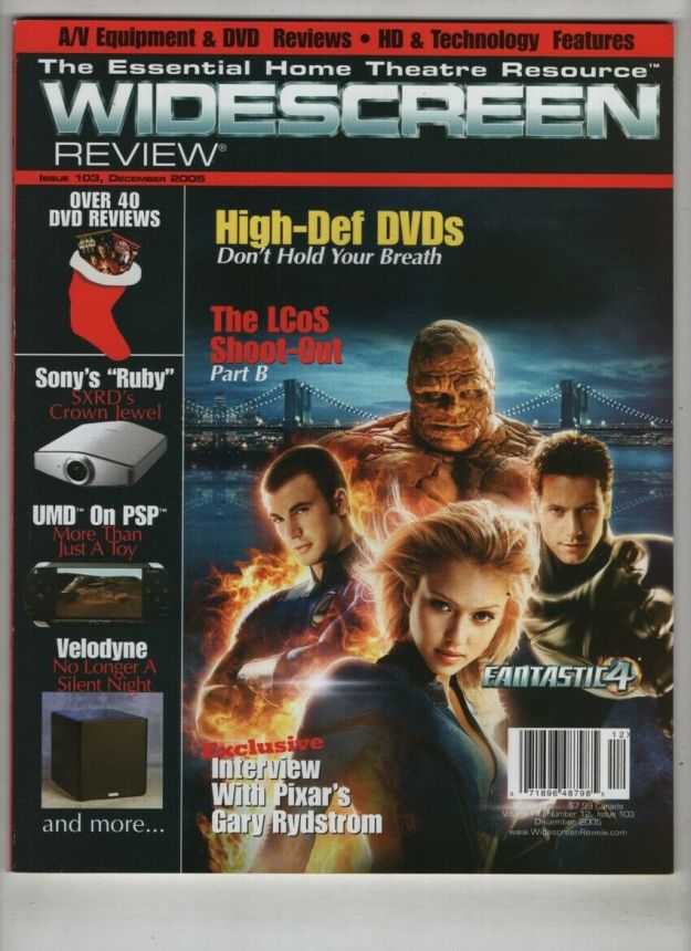 WIDESCREEN REVIEW magazine side cover Issue 103 December 2005