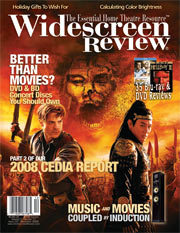 WIDESCREEN REVIEW magazine side cover Issue 137 December 2008