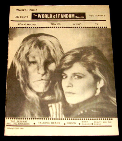 WORLD OF FANDOM magazine side cover  Vol 2 # 3 Winter-Spring 1989