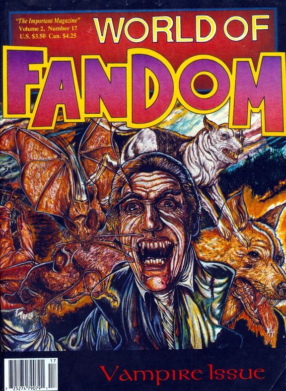 WORLD OF FANDOM magazine side cover  Vol 2 # 17 Winter 1993