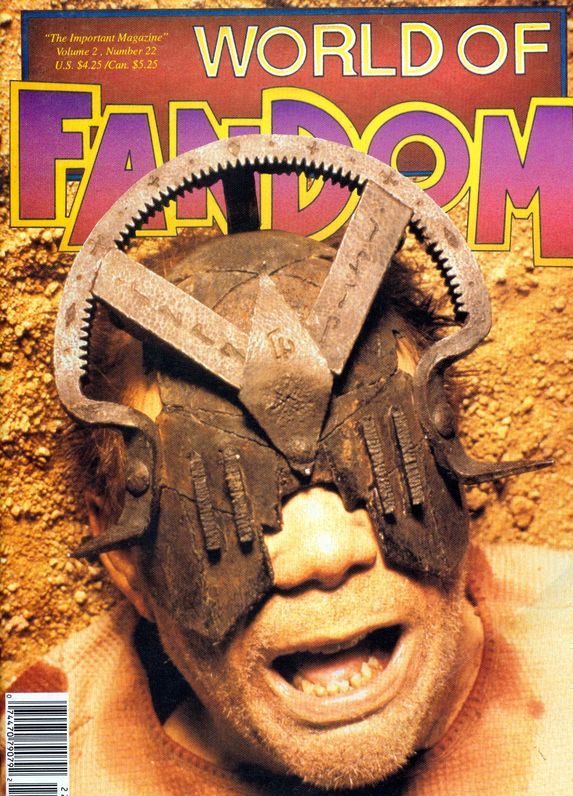 WORLD OF FANDOM magazine side cover  Vol 2 # 22 Fall 1994