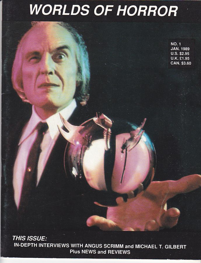 WORLDS OF HORROR magazine side cover Issue 1 January 1989