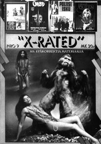 X-RATED (FINLAND) magazine side cover Issue 9  1996