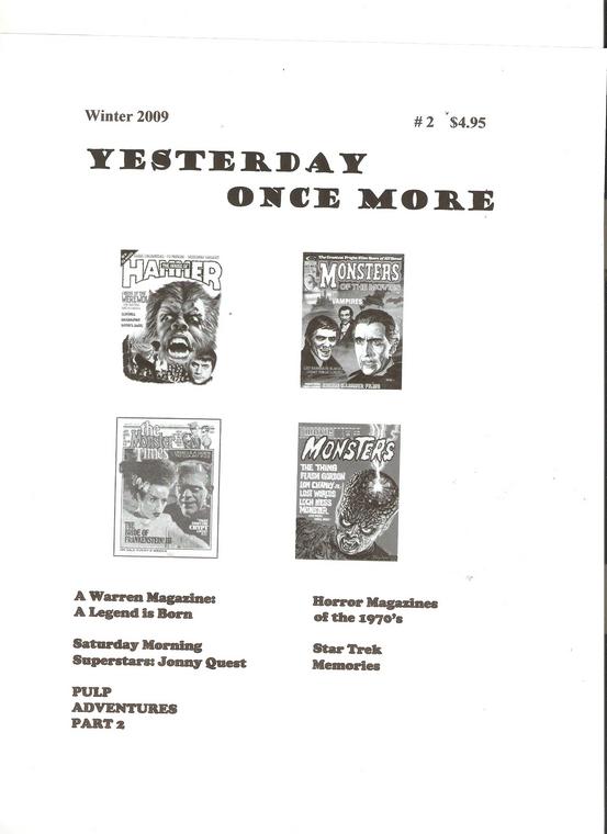 YESTERDAY ONCE MORE magazine side cover Issue 2 Winter 2009