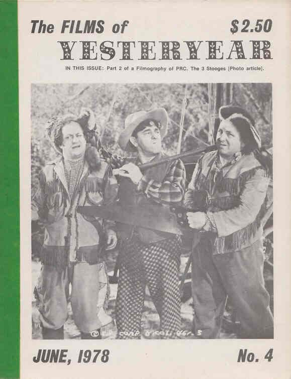 FILMS OF YESTERYEAR | THE magazine side cover Issue 4 June 1978