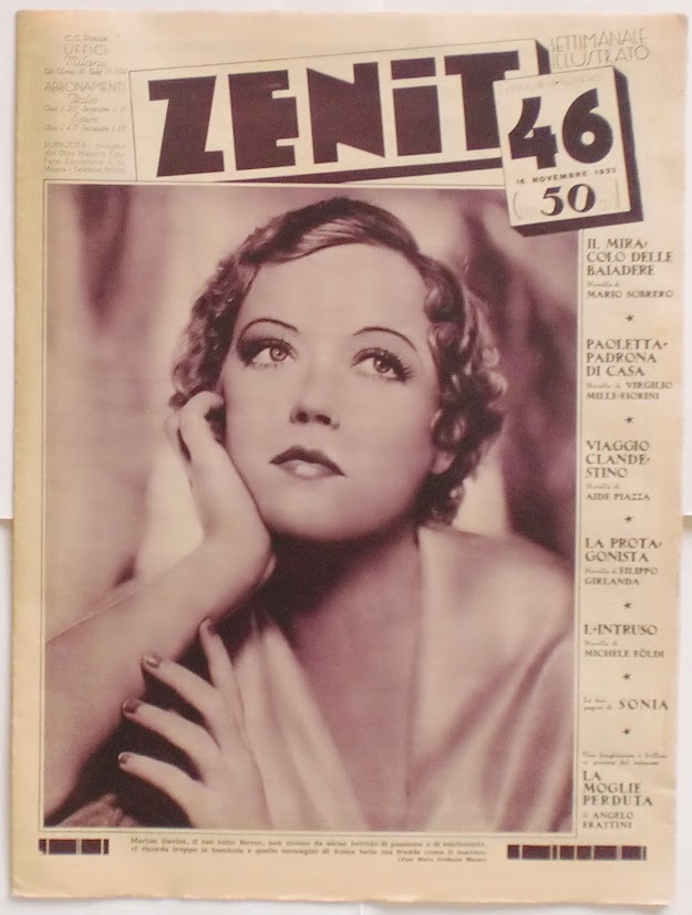 ZENIT NOVELLE magazine side cover Issue 46 16 November 1932