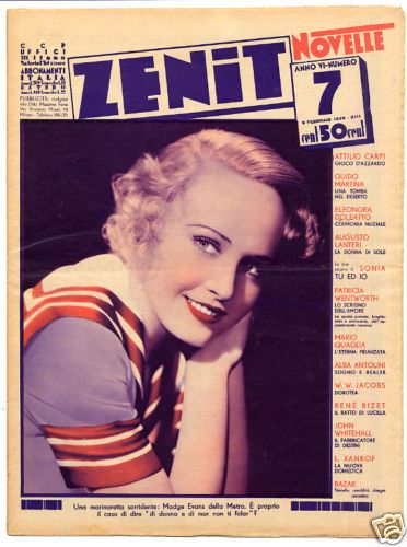 ZENIT NOVELLE magazine side cover Issue 7  1935