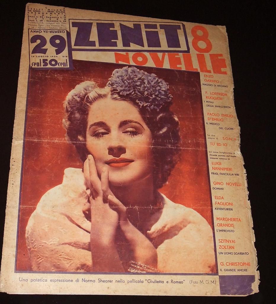 ZENIT NOVELLE magazine side cover Issue 29  1936