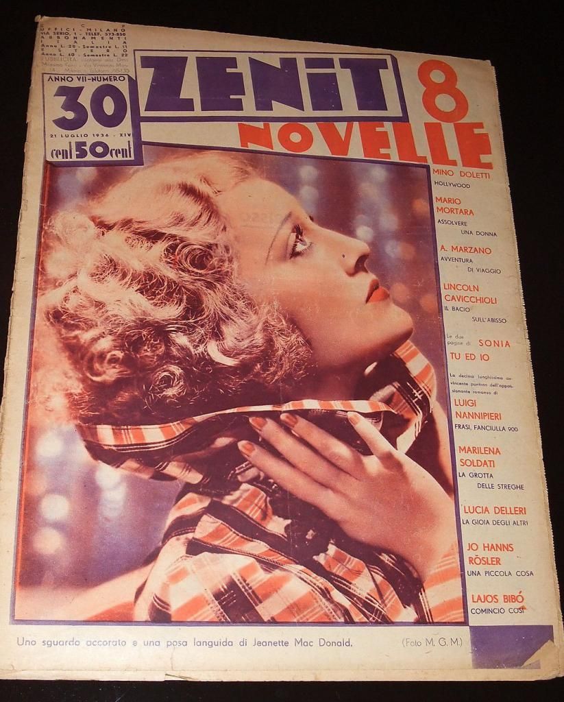 ZENIT NOVELLE magazine side cover Issue 30  1936