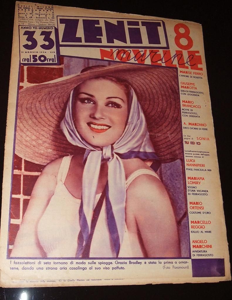 ZENIT NOVELLE magazine side cover Issue 33  1936