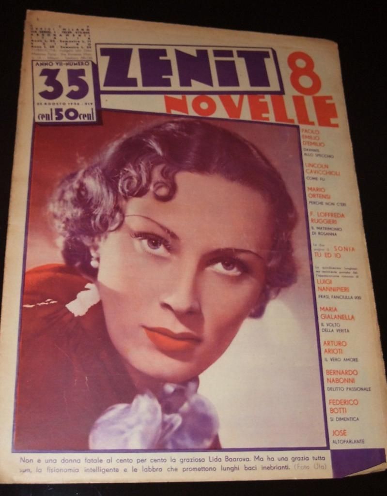 ZENIT NOVELLE magazine side cover Issue 35  1936