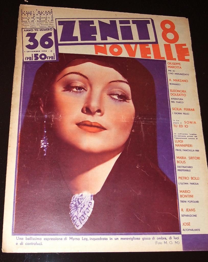 ZENIT NOVELLE magazine side cover Issue 36  1936