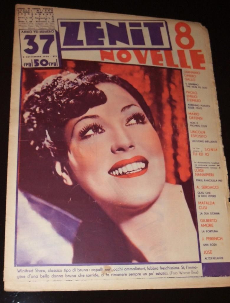 ZENIT NOVELLE magazine side cover Issue 37  1936
