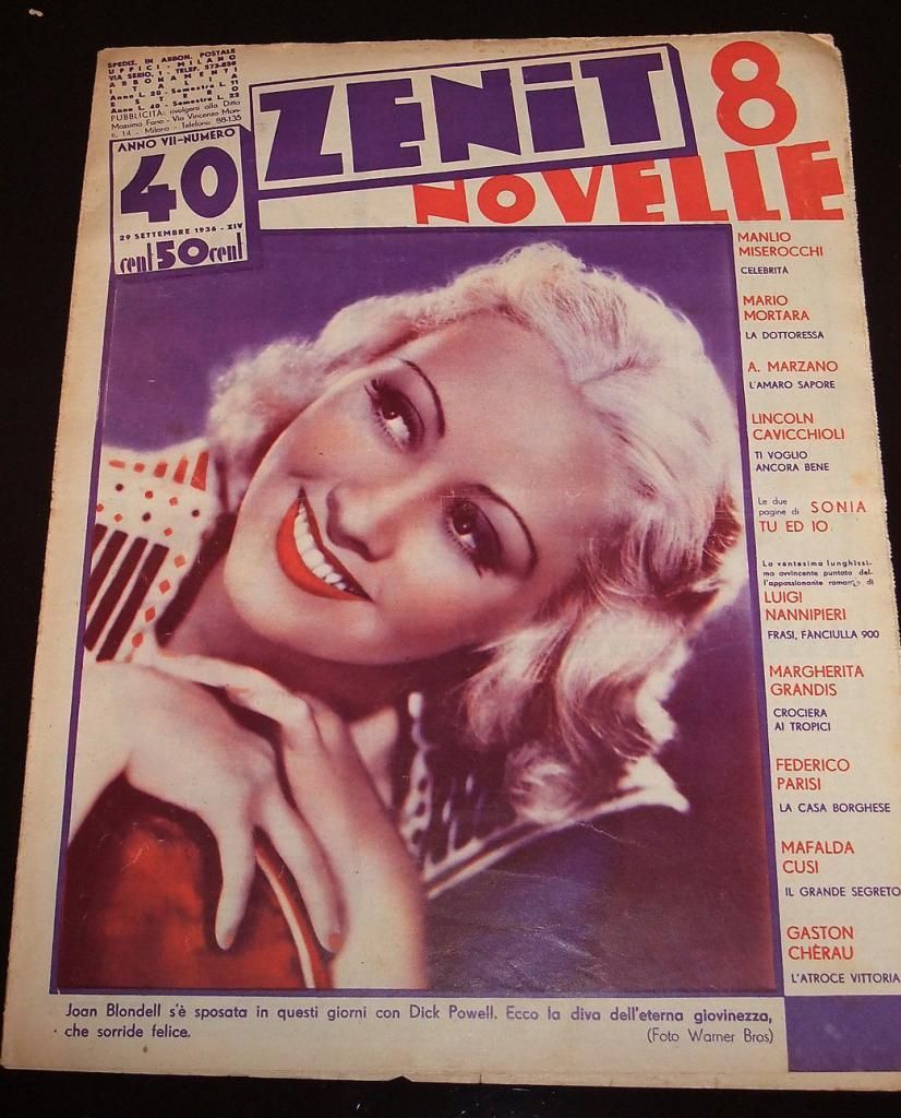 ZENIT NOVELLE magazine side cover Issue 40  1936
