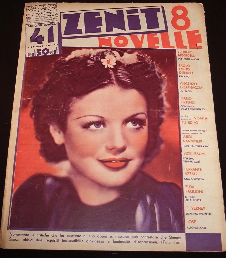 ZENIT NOVELLE magazine side cover Issue 41  1936
