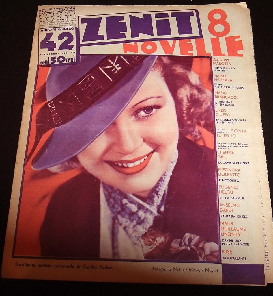 ZENIT NOVELLE magazine side cover Issue 42  1936