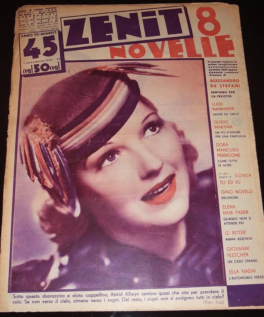 ZENIT NOVELLE magazine side cover Issue 45  1936