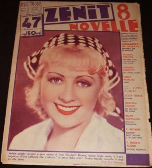 ZENIT NOVELLE magazine side cover Issue 47  1936