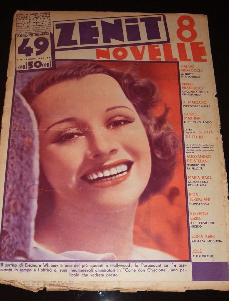 ZENIT NOVELLE magazine side cover Issue 49  1936