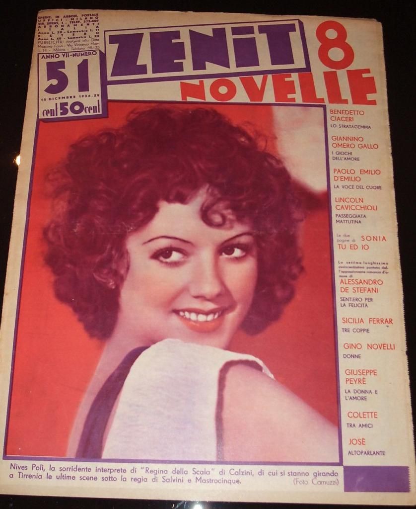 ZENIT NOVELLE magazine side cover Issue 51  1936