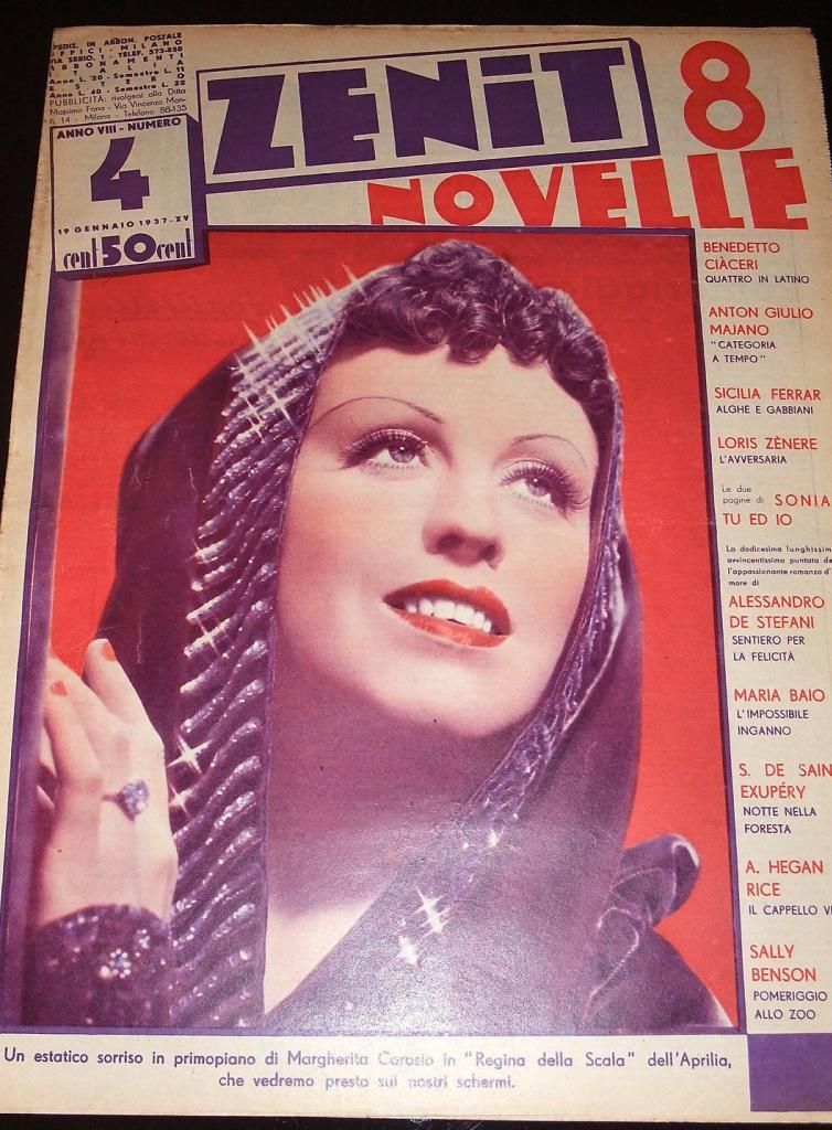 ZENIT NOVELLE magazine side cover Issue 4  1937
