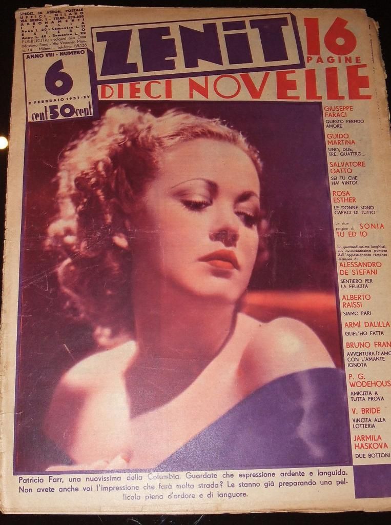 ZENIT NOVELLE magazine side cover Issue 6  1937