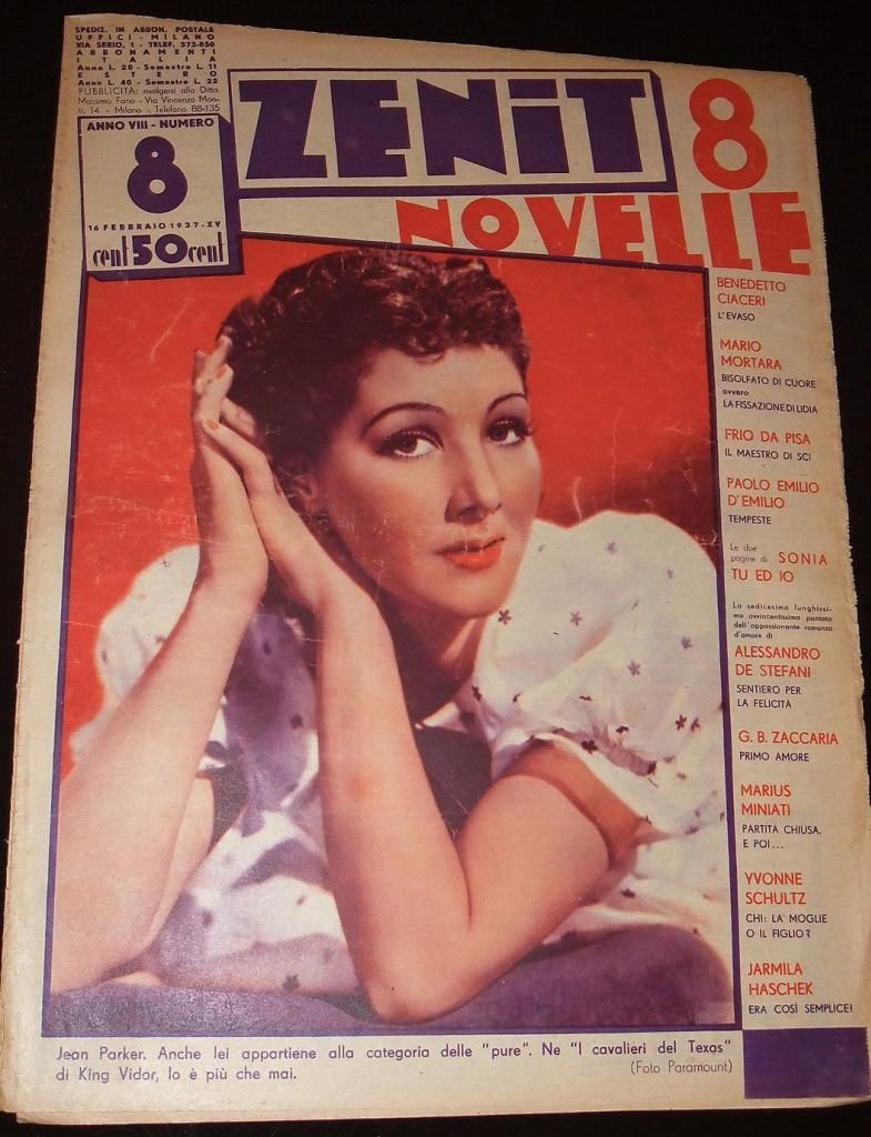 ZENIT NOVELLE magazine side cover Issue 8  1937