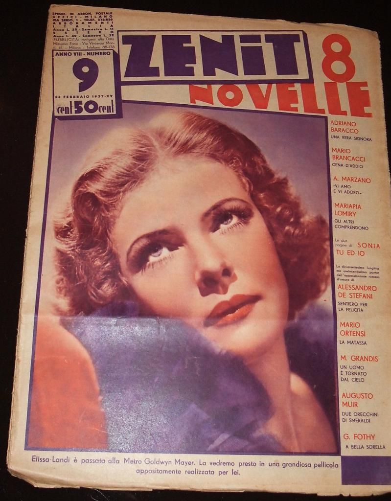 ZENIT NOVELLE magazine side cover Issue 9  1937