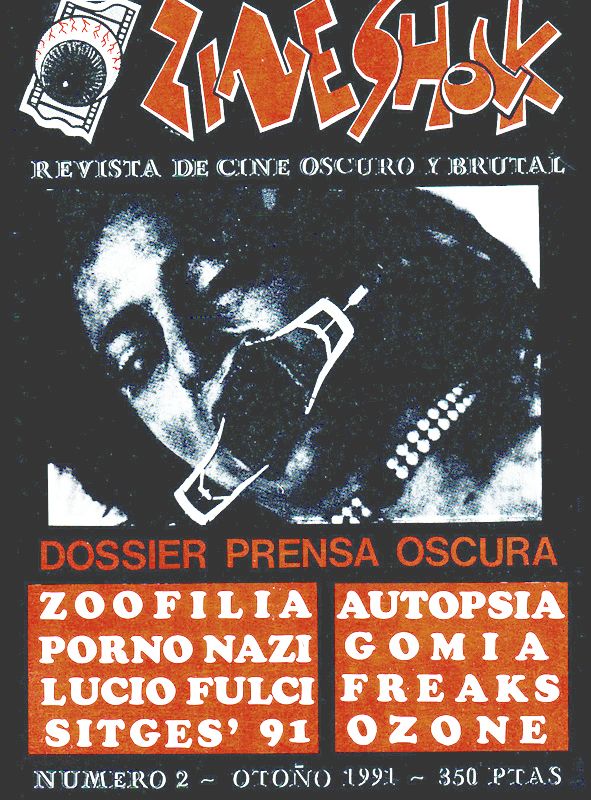 ZINESHOCK magazine side cover Issue 2 Autumn 1991